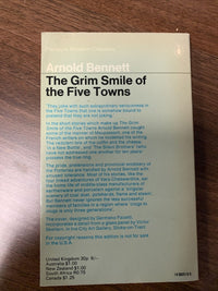 THE GRIM SMILE OF THE FIVE TOWNS By Arnold Bennett Penguin Modern Classics 1971