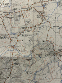 HORLEY SURREY Ordnance Survey Sheet TQ 24 Two  & Half Inch MAP 1957 Gatwick