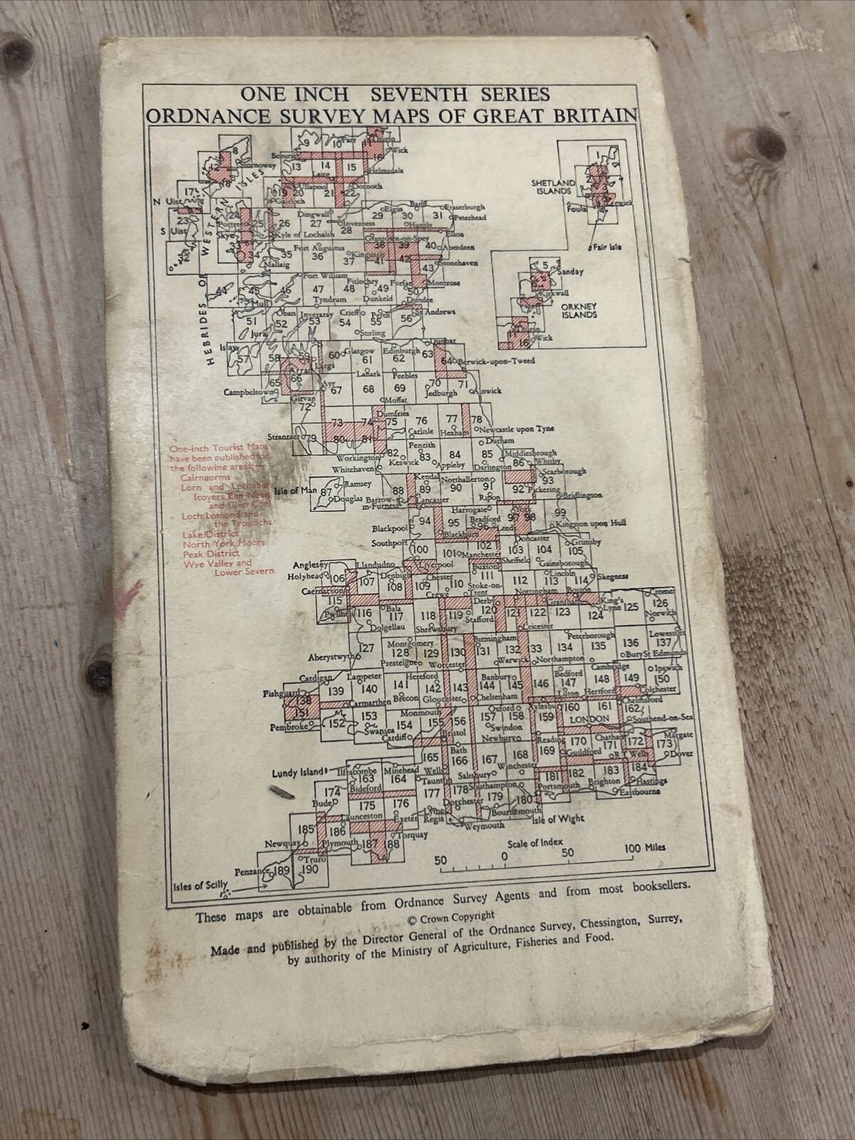 GAIRLOCH No 19 1958 CLOTH Seventh Series Ordnance Survey One Inch Map