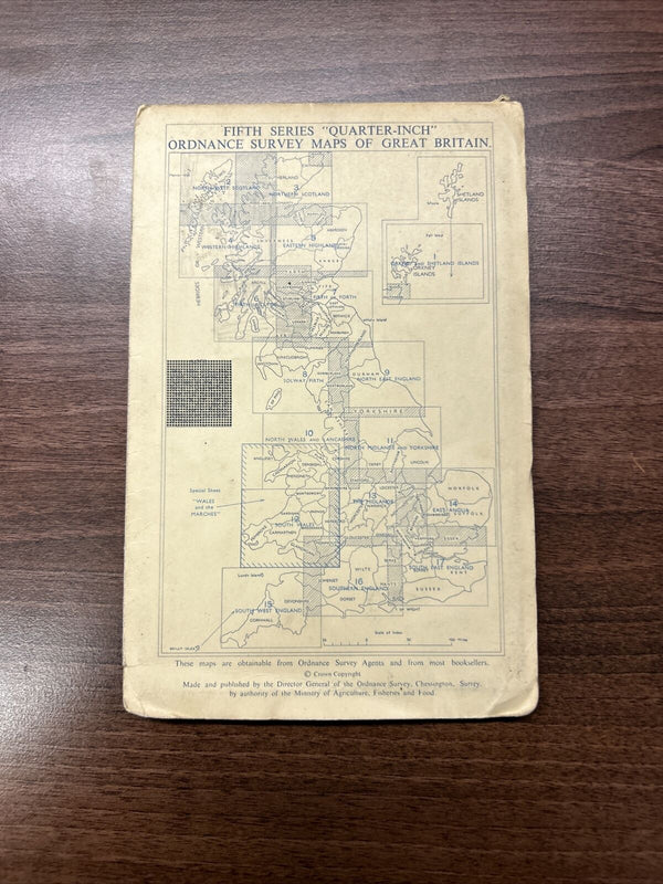 FIRTH OF CLYDE 1962 Ordnance Survey Fifth Series Paper Quarter Inch Map Sheet 6