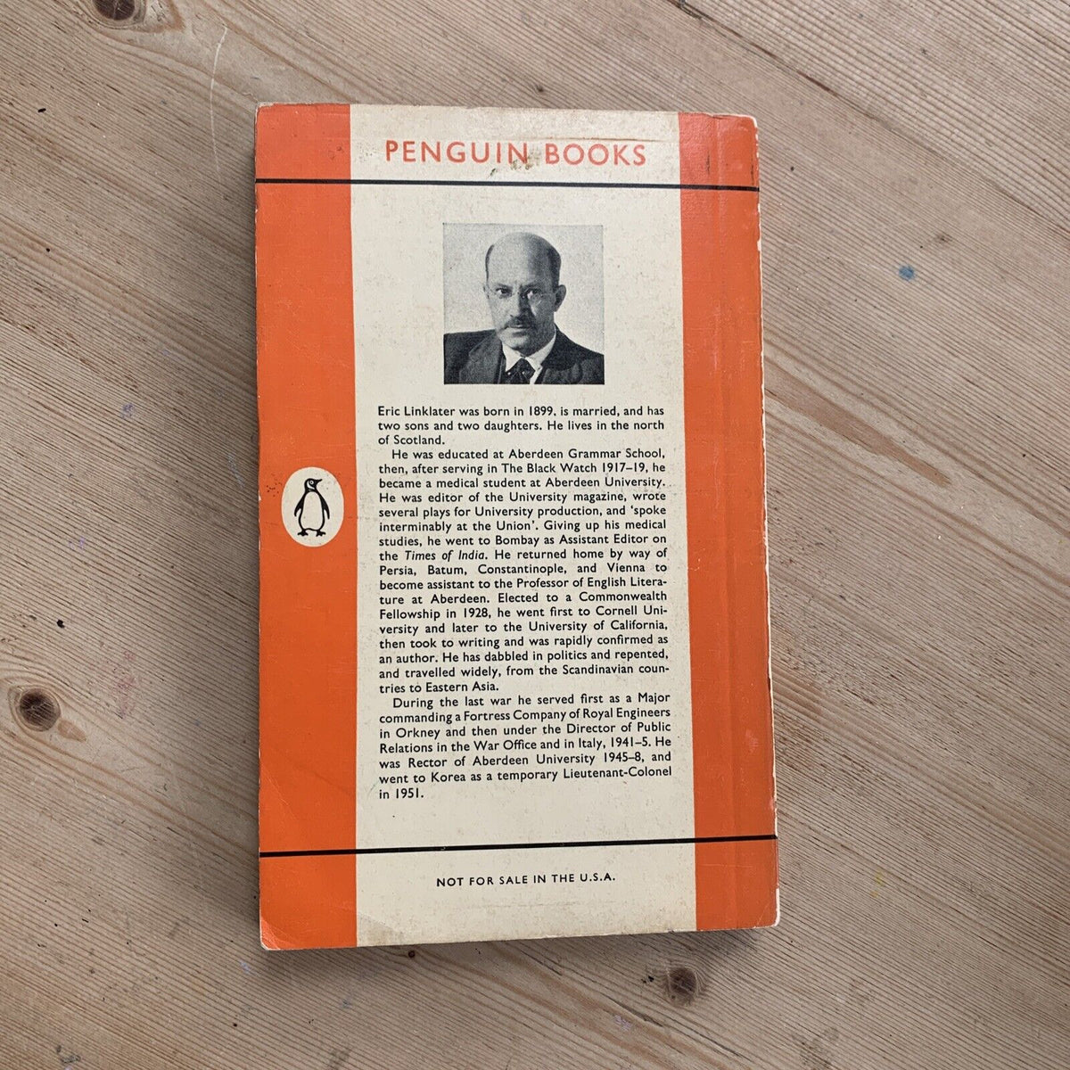 THE IMPREGNABLE WOMEN - ERIC LINKLATER - Penguin Books No 1390 1959