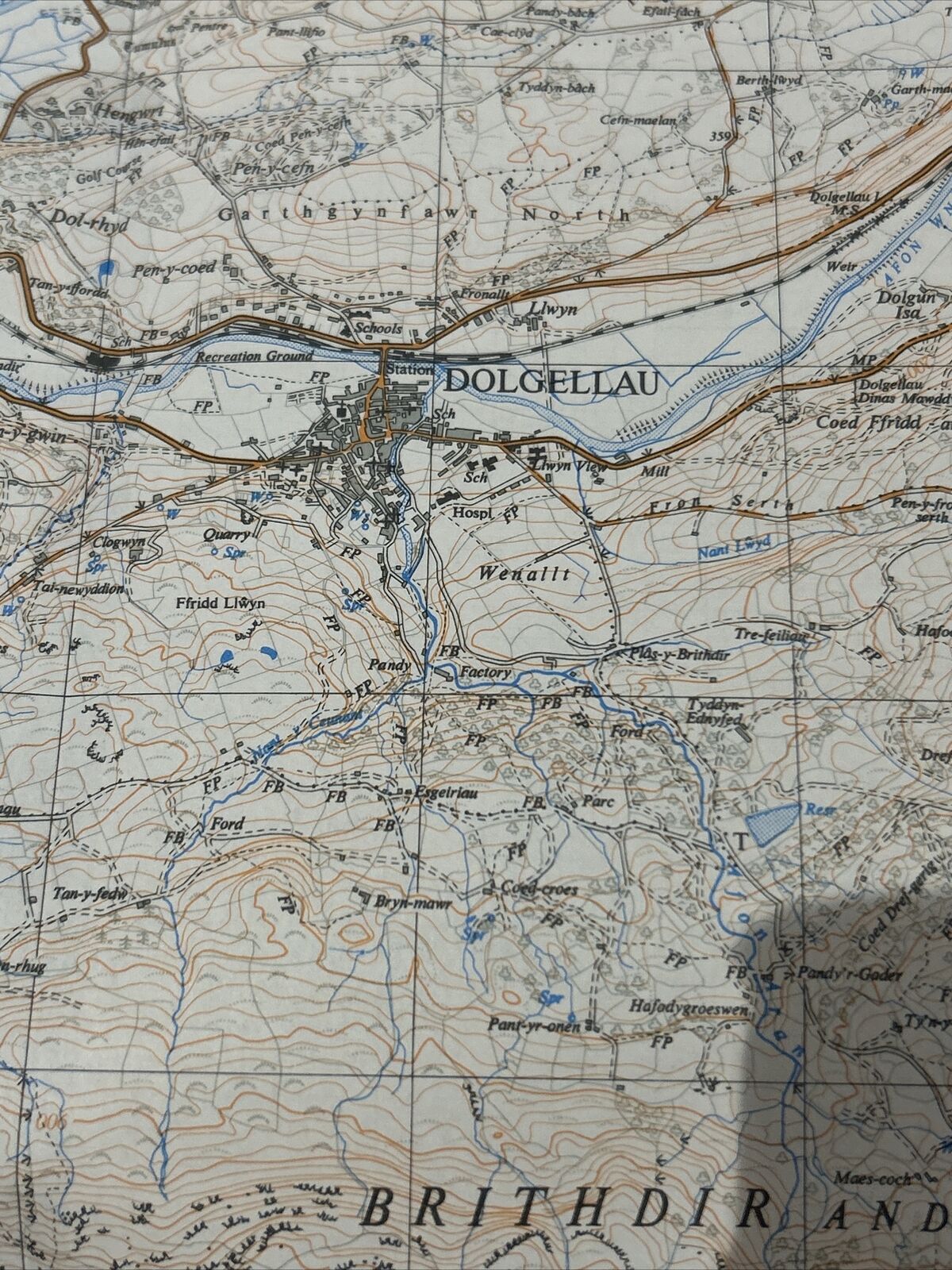 DOLGELLAU Ordnance Survey 1:25,000 First Series Sheet SH71 1954 Cross Foxes Inn