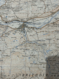 DOLGELLAU Ordnance Survey 1:25,000 First Series Sheet SH71 1954 Cross Foxes Inn