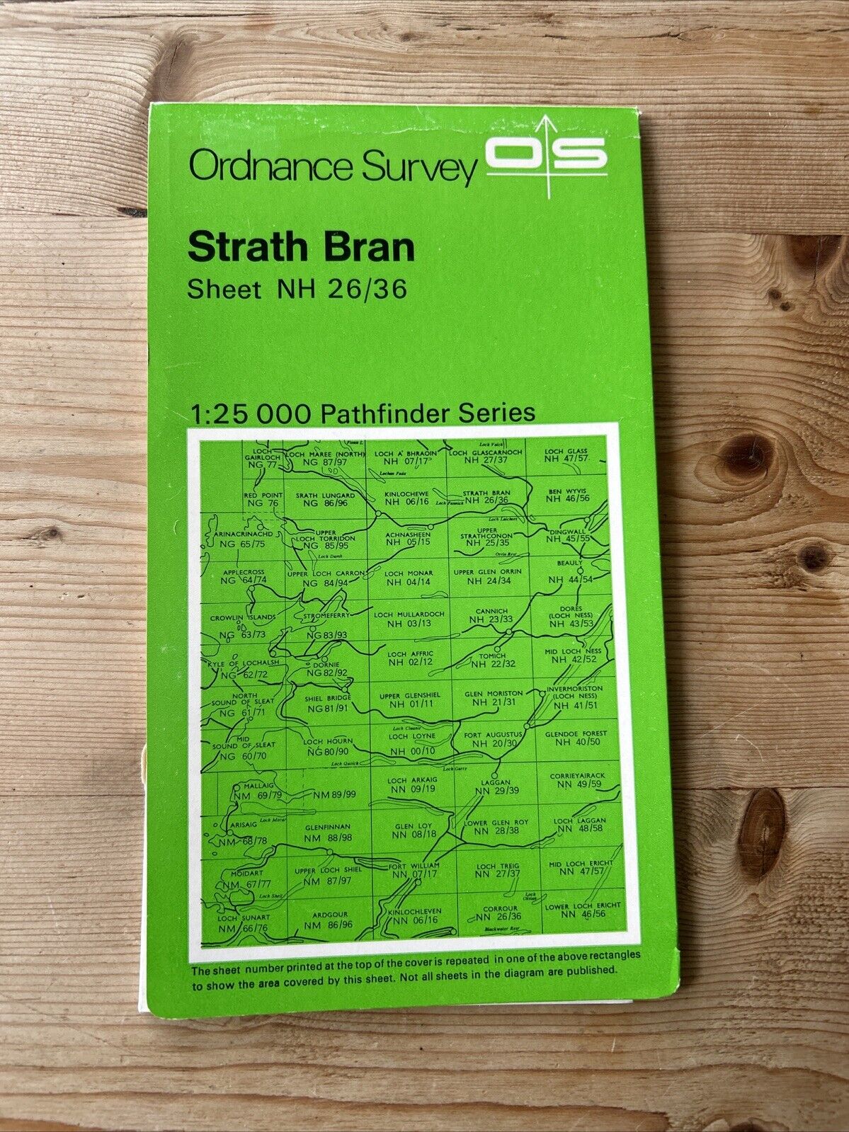 STRATH BRAN Ordnance Survey Map Pathfinder NH 26/36 1974 Loch Luichart