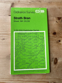 STRATH BRAN Ordnance Survey Map Pathfinder NH 26/36 1974 Loch Luichart