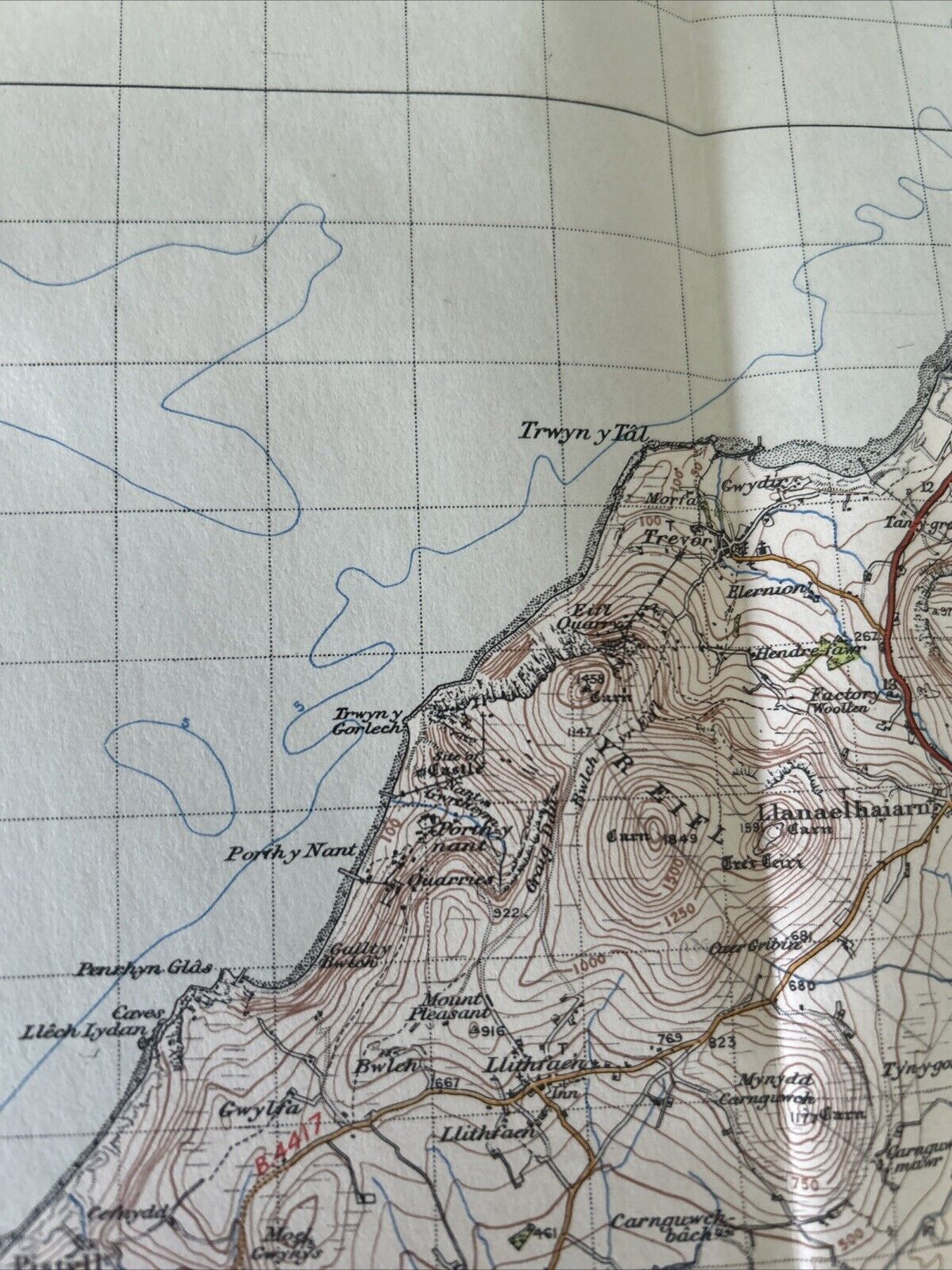 PWLLHELI Ordnance Survey One In Map 1947 Sixth Edition Sheet 115 Trevor