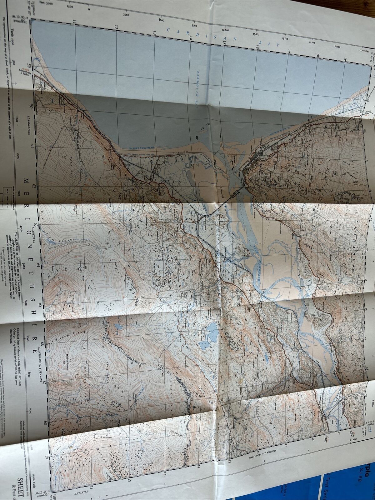 BARMOUTH Ordnance Survey 1:25000 First Series 1953 SH61 Part SH51 Penmaenpool