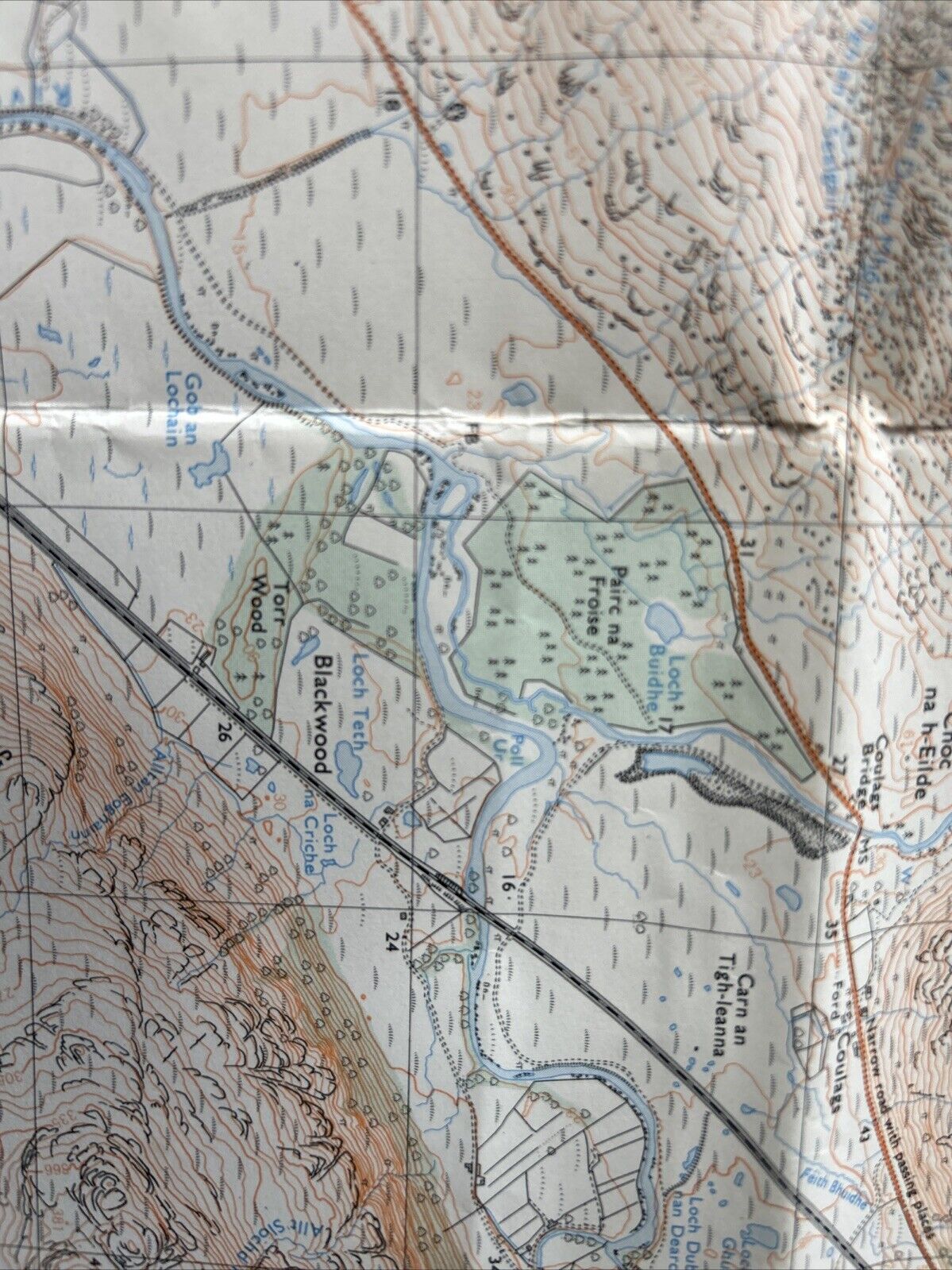 UPPER LOCH CARRON Ordnance Survey Map Pathfinder NG 84/94 1975 Kishorn