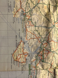 1970 Ordnance Survey Route Planning Map - South Sheet Ten Miles To Inch