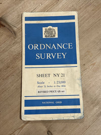 BORROWDALE Ordnance Survey Sheet NY21 1:25000 1956 Grange Lake District