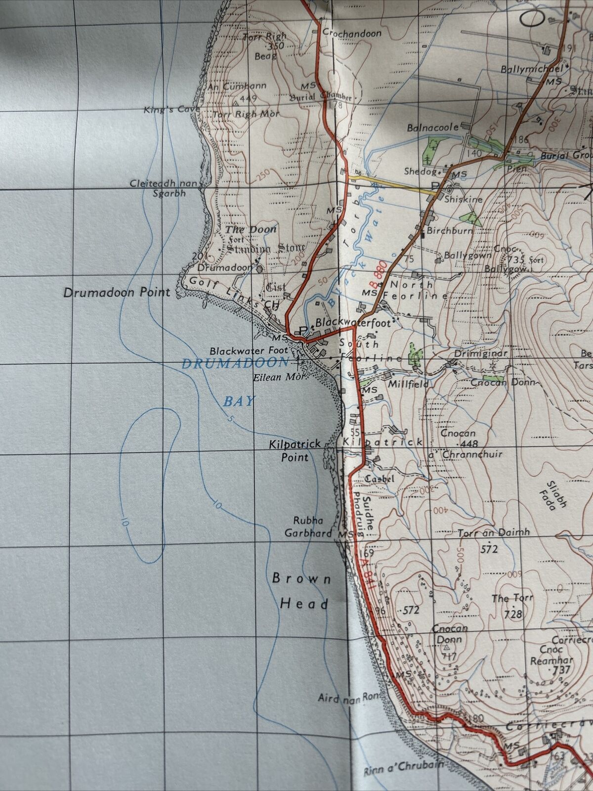 KINTYRE Ordnance Survey One Inch Sheet 65 Good Condition 1955 Arran Campbeltown