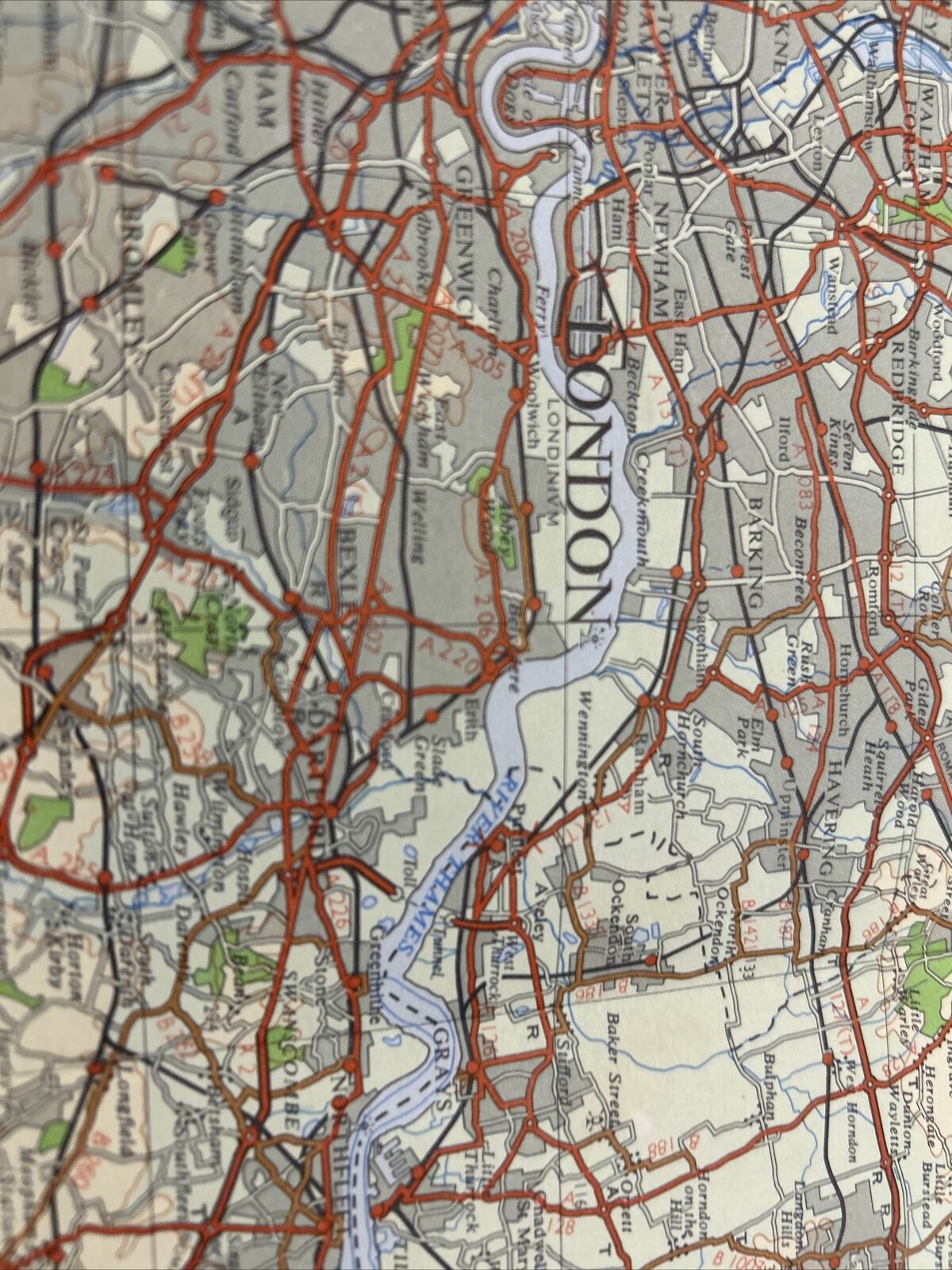 SOUTH EAST ENGLAND 1966 Ordnance Survey Paper Quarter Inch Map Sheet 17 London