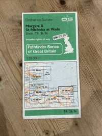 MARGATE & ST NICHOLAS AT WADE Pathfinder Ordnance Survey TR26/36 1:25000 1983