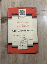 WESTON SUPER MERE Ordnance Survey Seventh Series Paper One In Map Sheet 165 1958