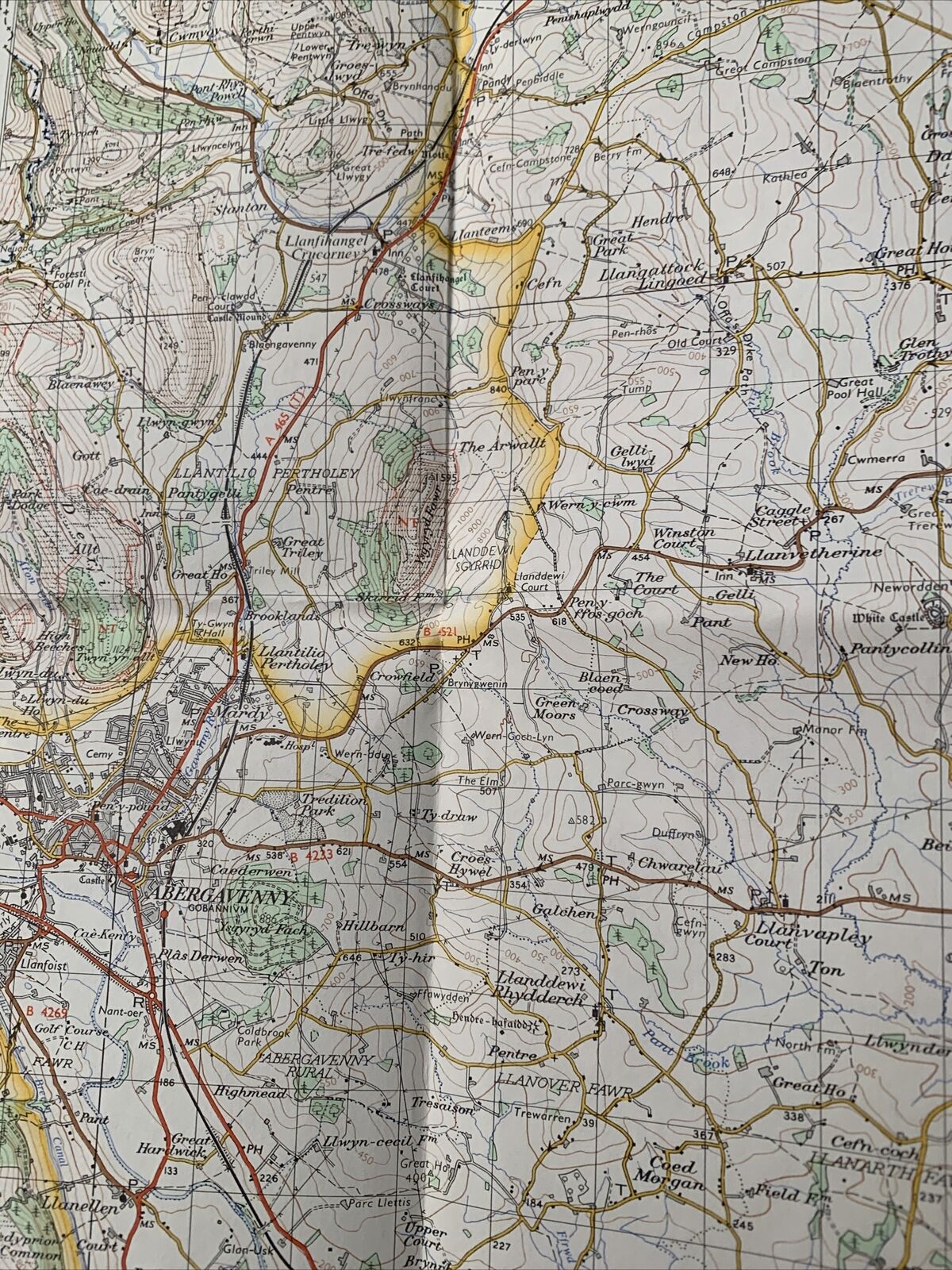 Hereford Monmouth River Wye - Ordnance Survey One Inch Map No 142 1967