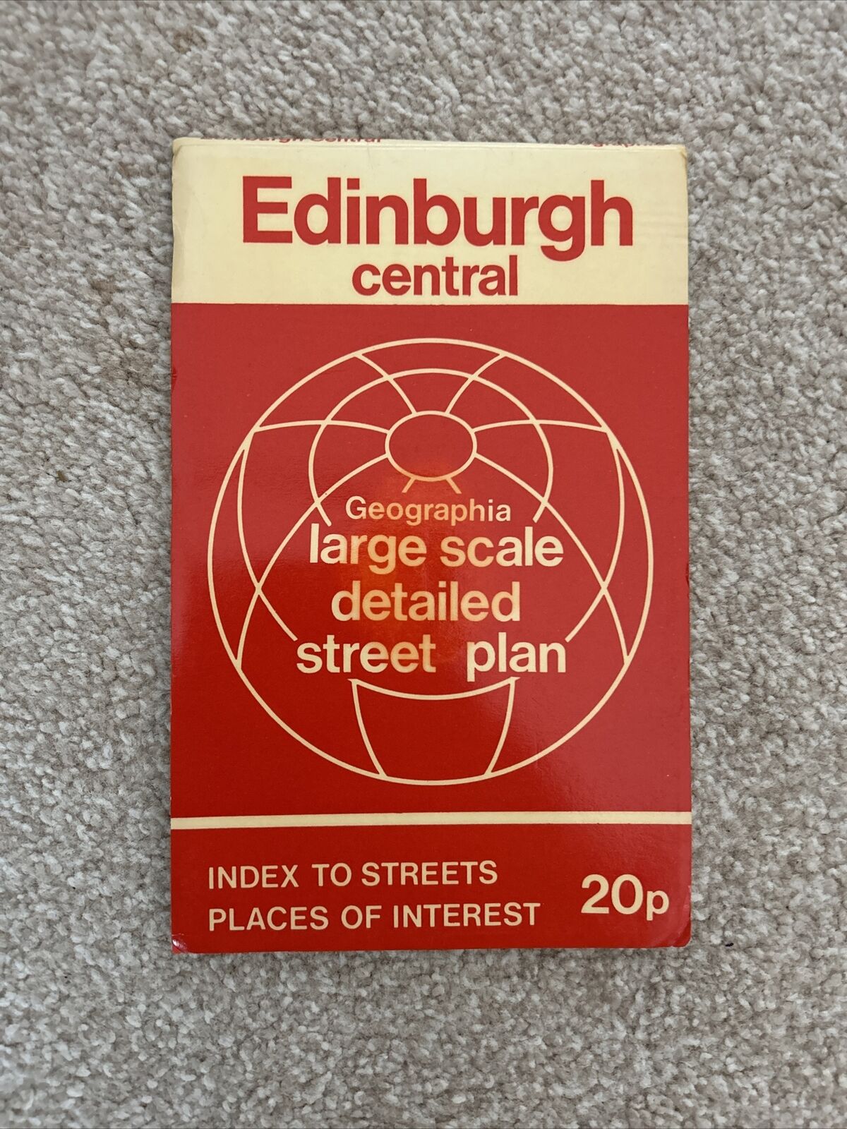 EDINBURGH Scotland Street Plan Geographia Circa 1980