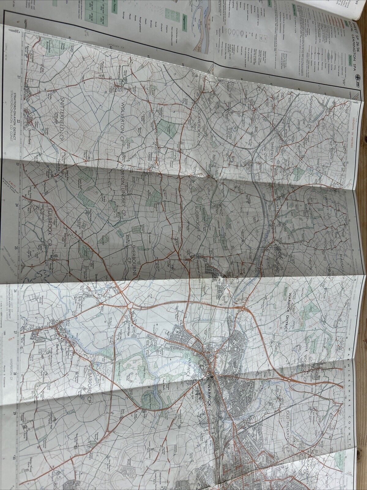 ROYAL LEAMINGTON SPA Ordnance Survey Second Series Map SP26/36 1974