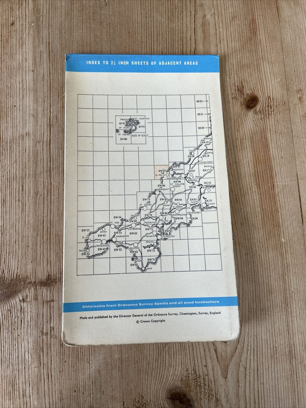 TREVOSE HEAD Cornwall Ordnance Survey Sheet SW75 Two & Half Inch MAP 1964
