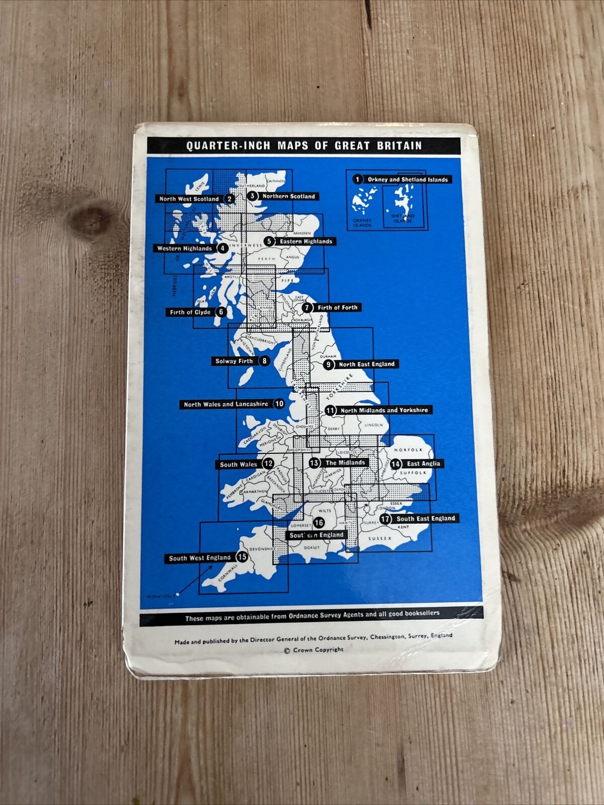 FIRTH OF CLYDE 1965 Ordnance Survey Quarter Inch Map Sheet 6 Arran Jura Stirling