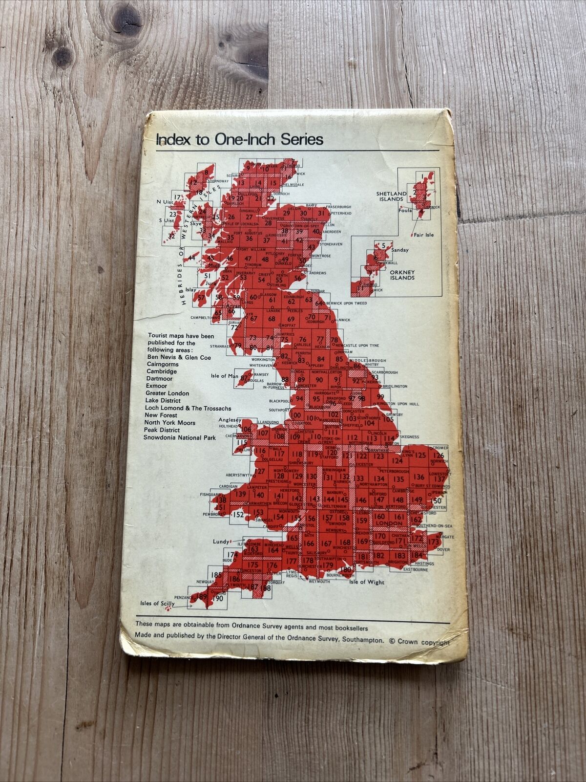 TORBAY Ordnance Survey One Inch Sheet 188 Good Condition 1968 Salcombe Dawlish