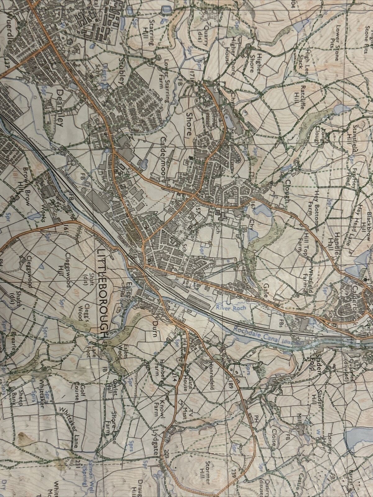 BURY ROCHDALE & LITTLEBOROUGH Pathfinder SD81/91 Ordnance Survey 1:25,000 1983