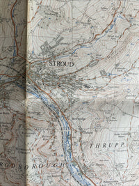 STROUD Ordnance Survey First Series Sheet SO80 1:25,000 1952 Chalfont