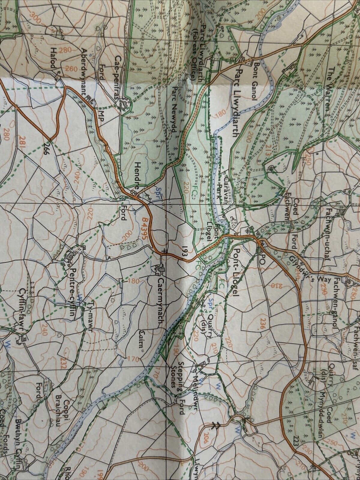 LLANFYLLIN Pathfinder Ordnance Survey SJ01/11 1:25000 1986 Meifod Bauchi-y-cibau