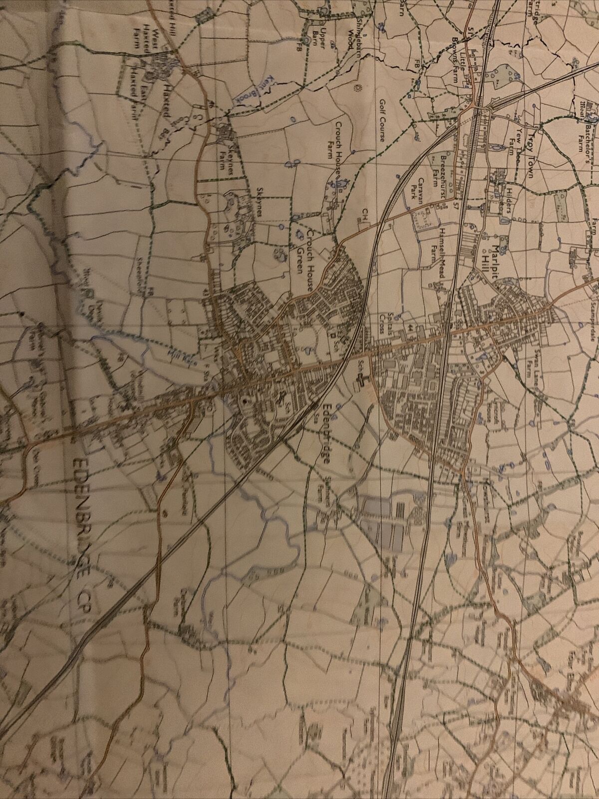 TONBRIDGE & EDENBRIDGE Pathfinder Ordnance Survey 1:25000 1981 No 1228