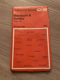 Blackburn & Burnley - Ordnance Survey Map One Inch 1967 Sheet 95 Skipton