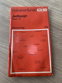 Jedburgh The Cheviot Hills -Ordnance Survey Map One Inch 1969 Sheet 70