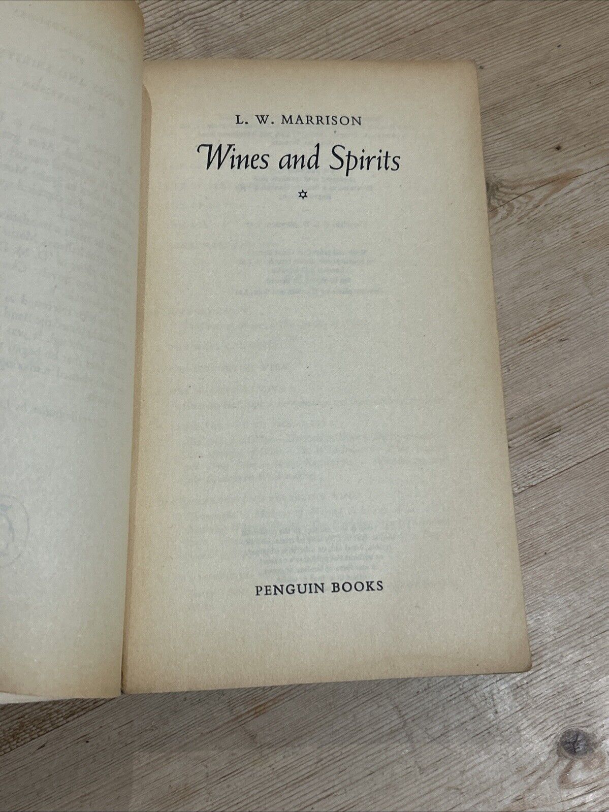 WINES AND SPIRITS L W Marrison Penguin Handbook 1963 No PH87