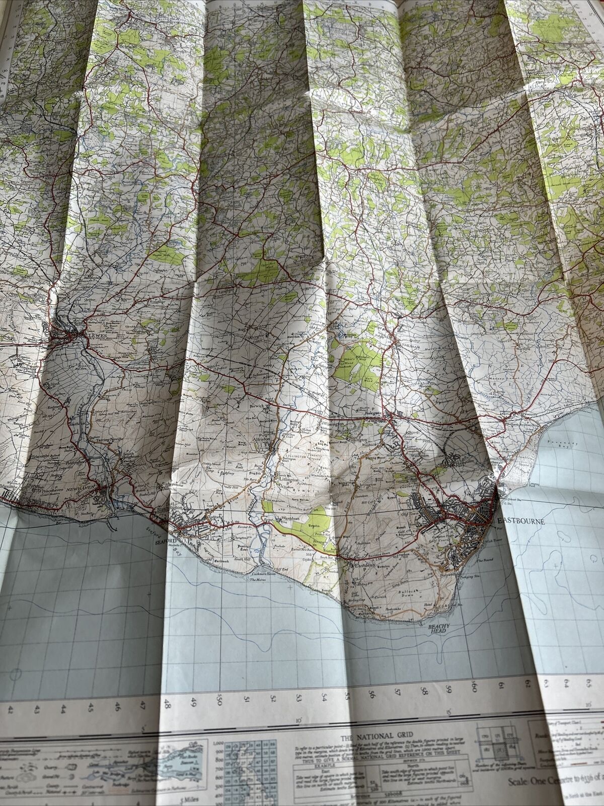 EASTBOURNE Ordnance Survey Paper Sixth Series 1940 Sheet 183 One Inch Uckfield