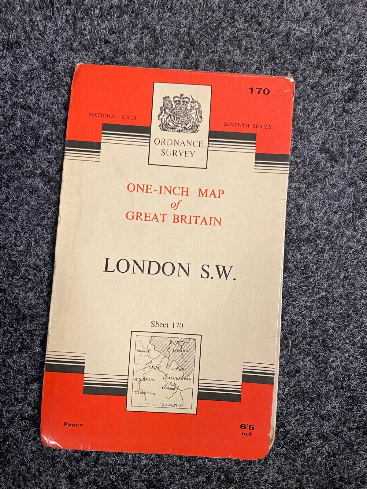 LONDON S.W Ordnance Survey Map 1967 No 170