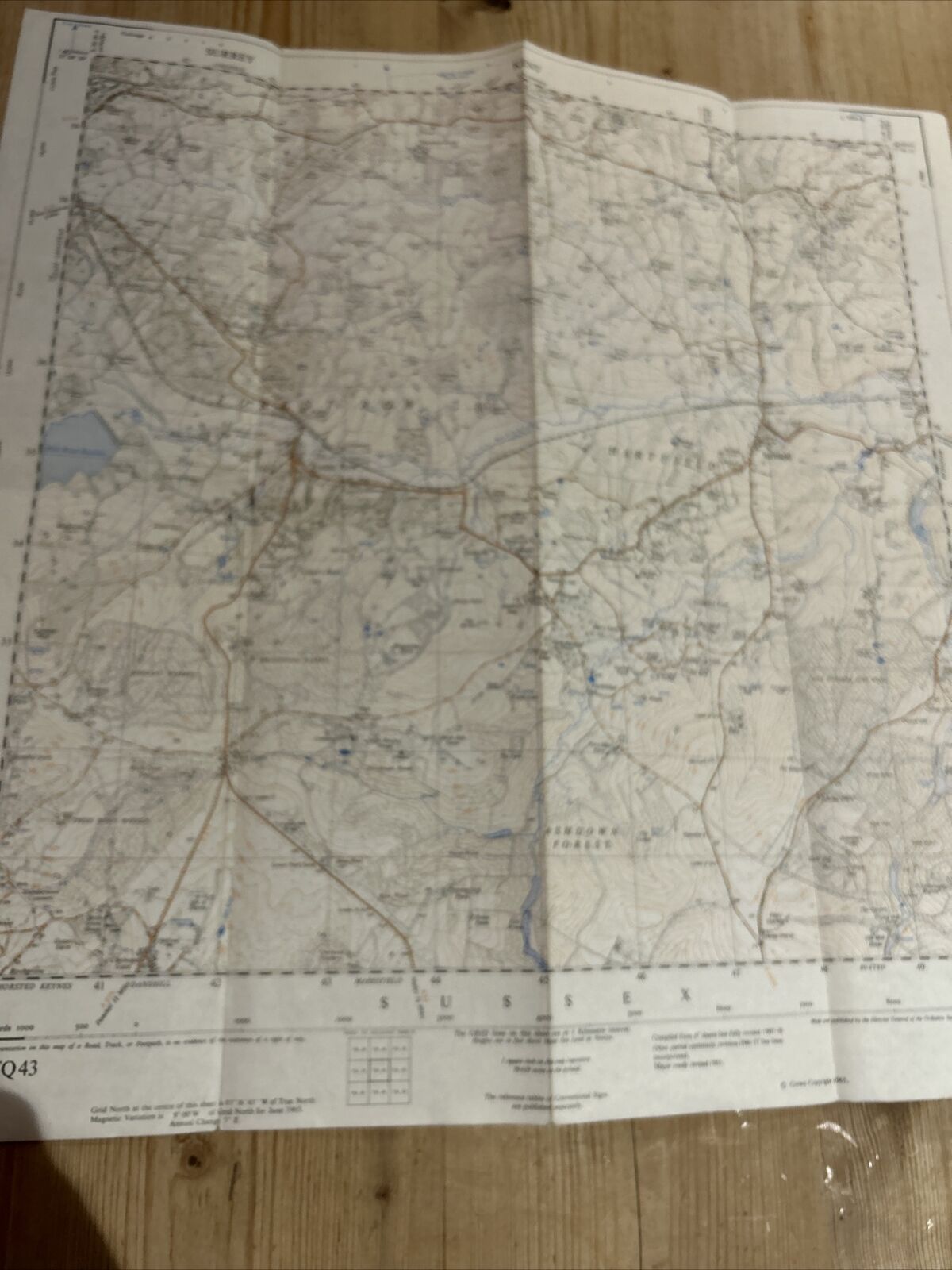 FOREST ROW Ordnance Survey 1:25000 First Series 1965 TQ43 Hartfield