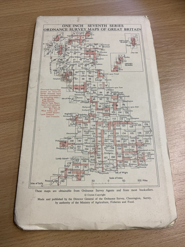 BOURNEMOUTH Vintage Ordnance Survey Seventh Series Paper 1-inch 1962 Sheet 179