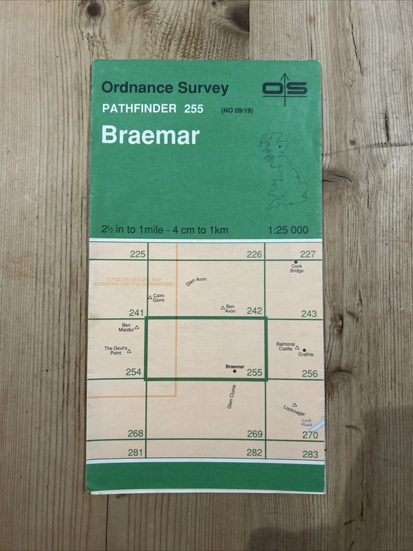 BRAEMAR Pathfinder 255 Ordnance Survey 1:25,000 1975 Carn Liath Derry Cairngorm