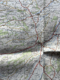 BALA & WELSHPOOL Ordnance Survey Seventh Series Paper One In Map Sheet 117 1953