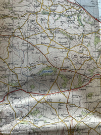 DENBIGH Ordnance Survey Seventh Series Cloth 1 inch 1952 Sheet 108 Rhyl