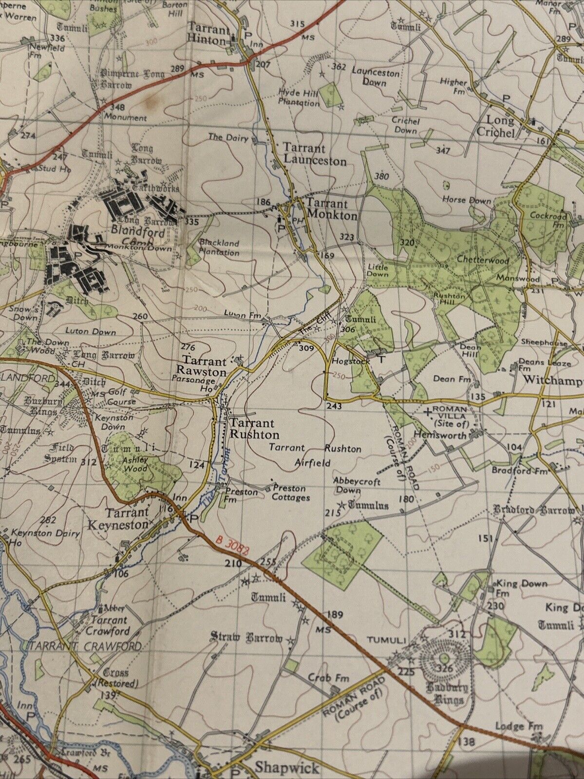 BOURNEMOUTH Ordnance Survey Seventh Series Paper One inch 1960 Sheet 179 Poole