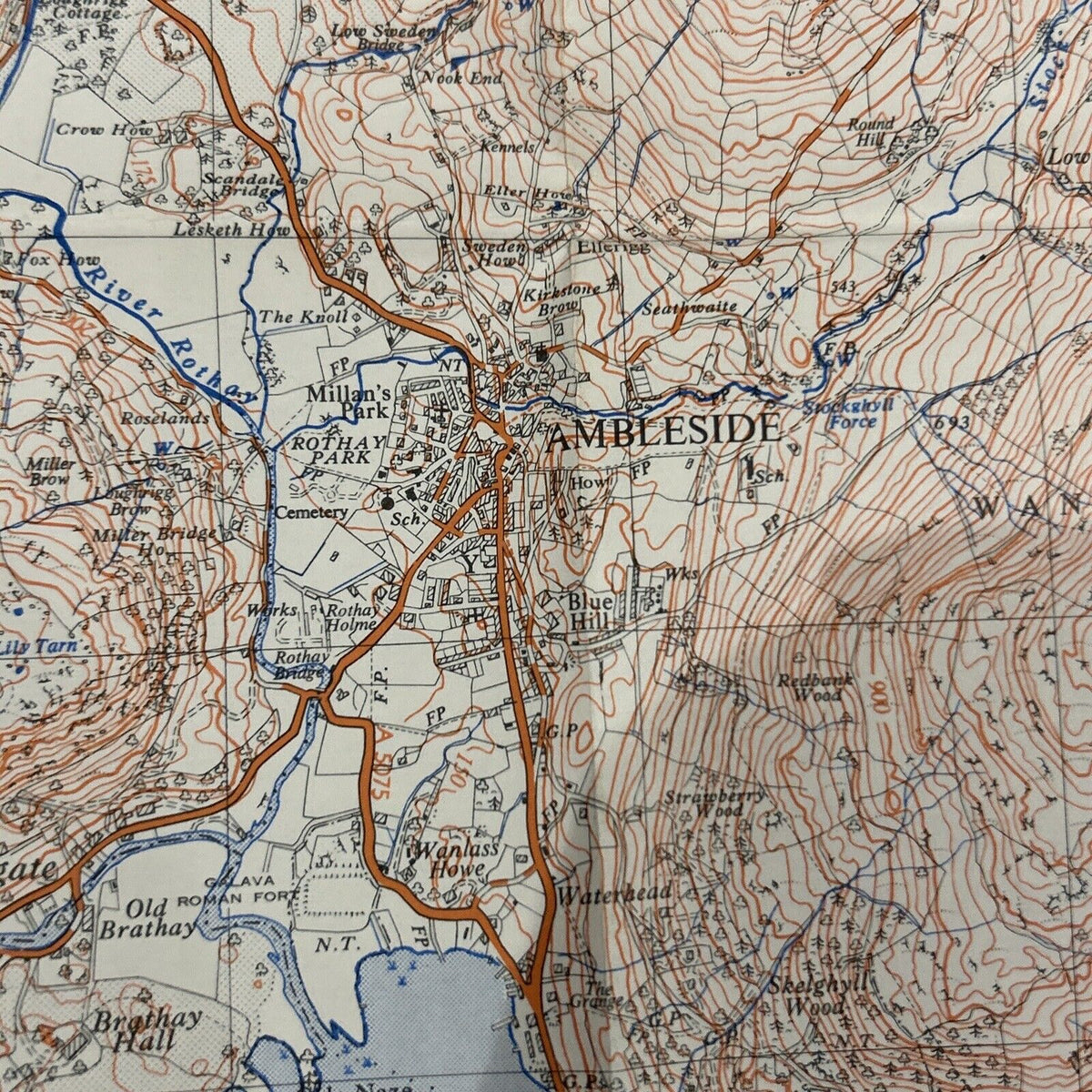 AMBLESIDE Ordnance Survey Sheet NY30 1:25000 1959 Grasmere Rydal