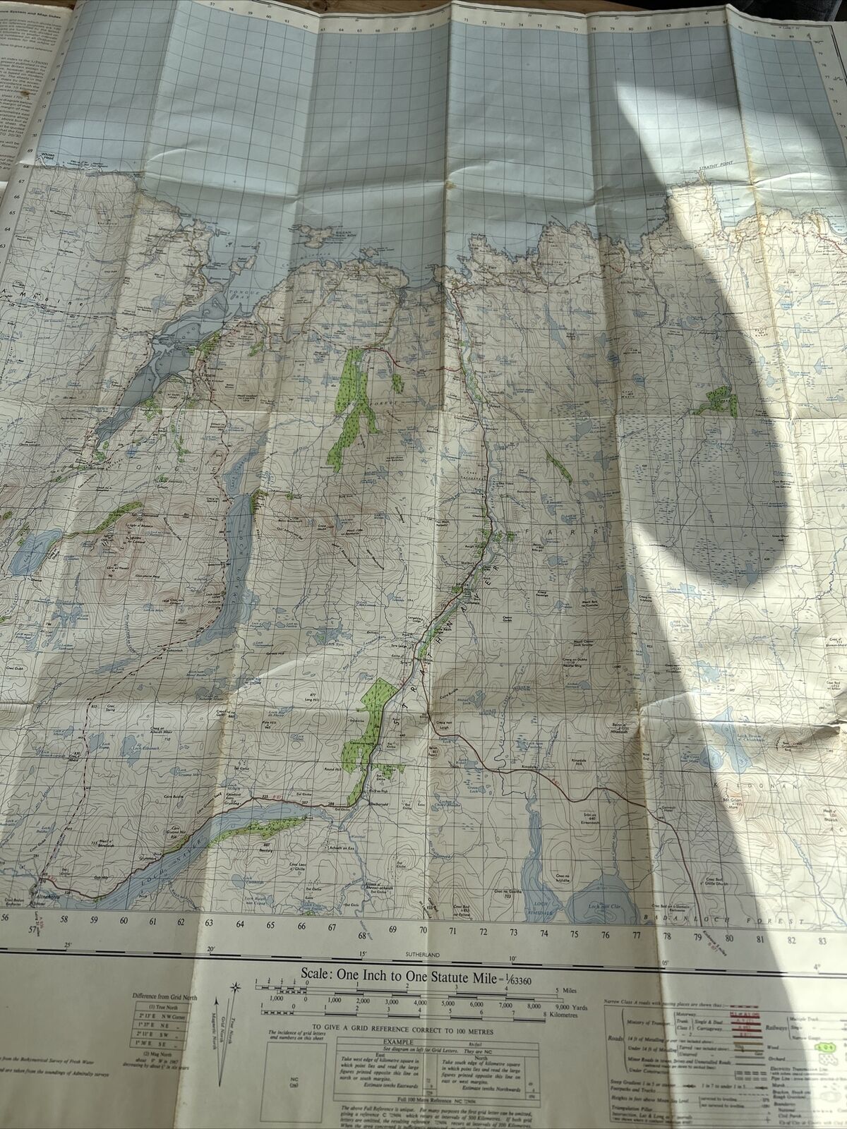 TONGUE 1959 Ordnance Survey One Inch Map Sheet 10 Scotland Farr Strathy Point