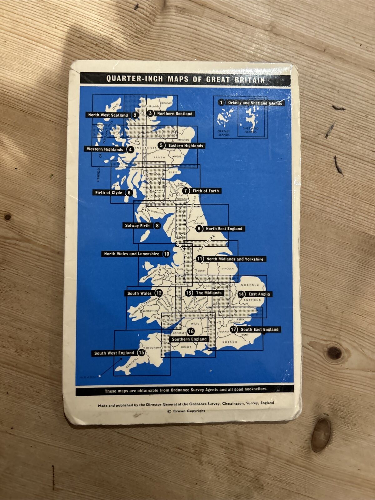 SOLWAY FIRTH 1966 Paper Ordnance Survey Quarter Inch Map Sheet 8 Windermere