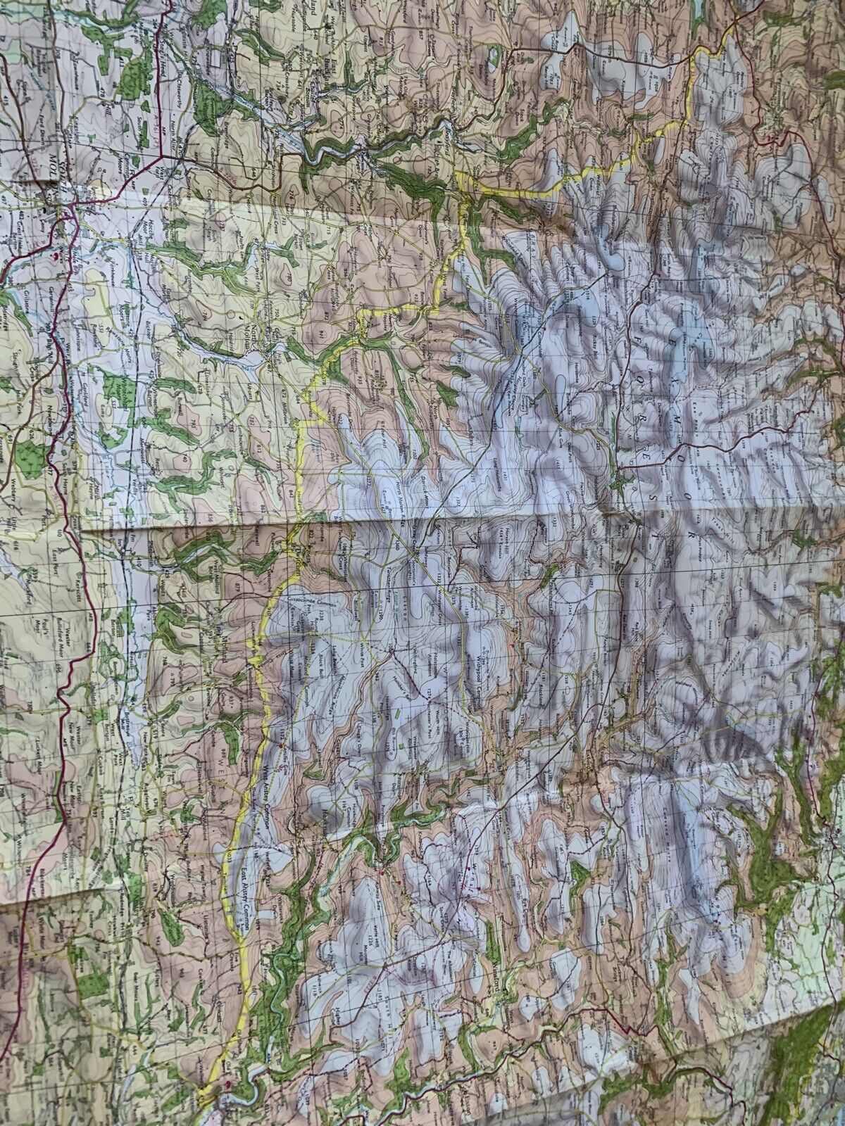 EXMOOR - Ordnance Survey Map 1967 Exmoor National Park - One Inch Colour Paper