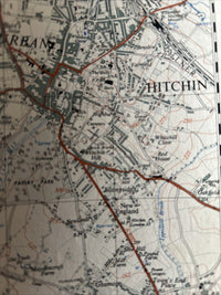 HITCHIN KINGS WALDEN Ordnance Survey CLOTH Sheet 52/12 1:25000 1946 Whitwell