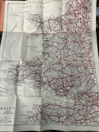 WALES New Road Map GEOGRAPHIA Cloth Pembroke Anglesey