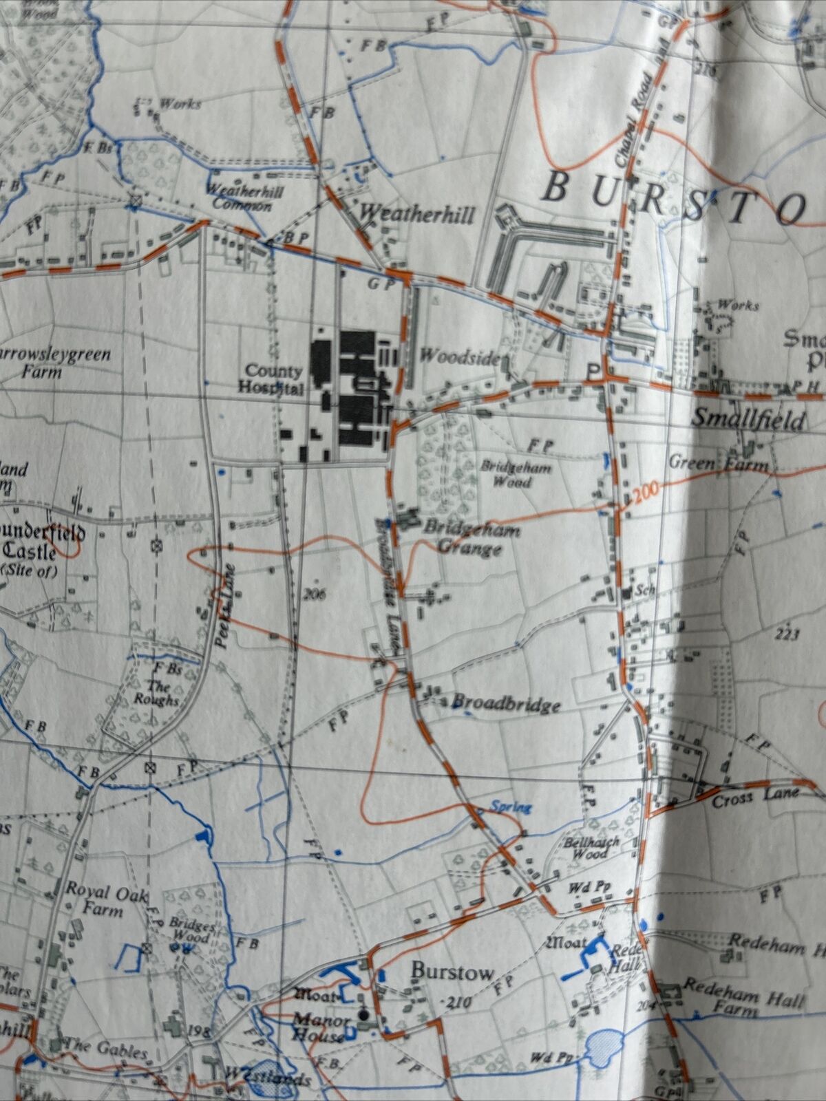 LINGFIELD Ordnance Survey First Series Sheet TQ34 1:25,000 1956 Tandridge