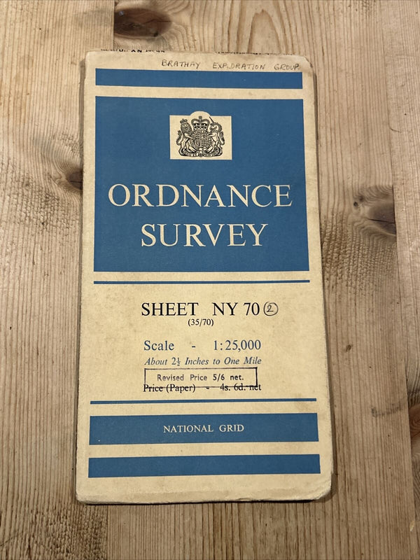 KIRKBY STEPHEN Wharton Fell Ordnance Survey Sheet NY70 1:25000 1952