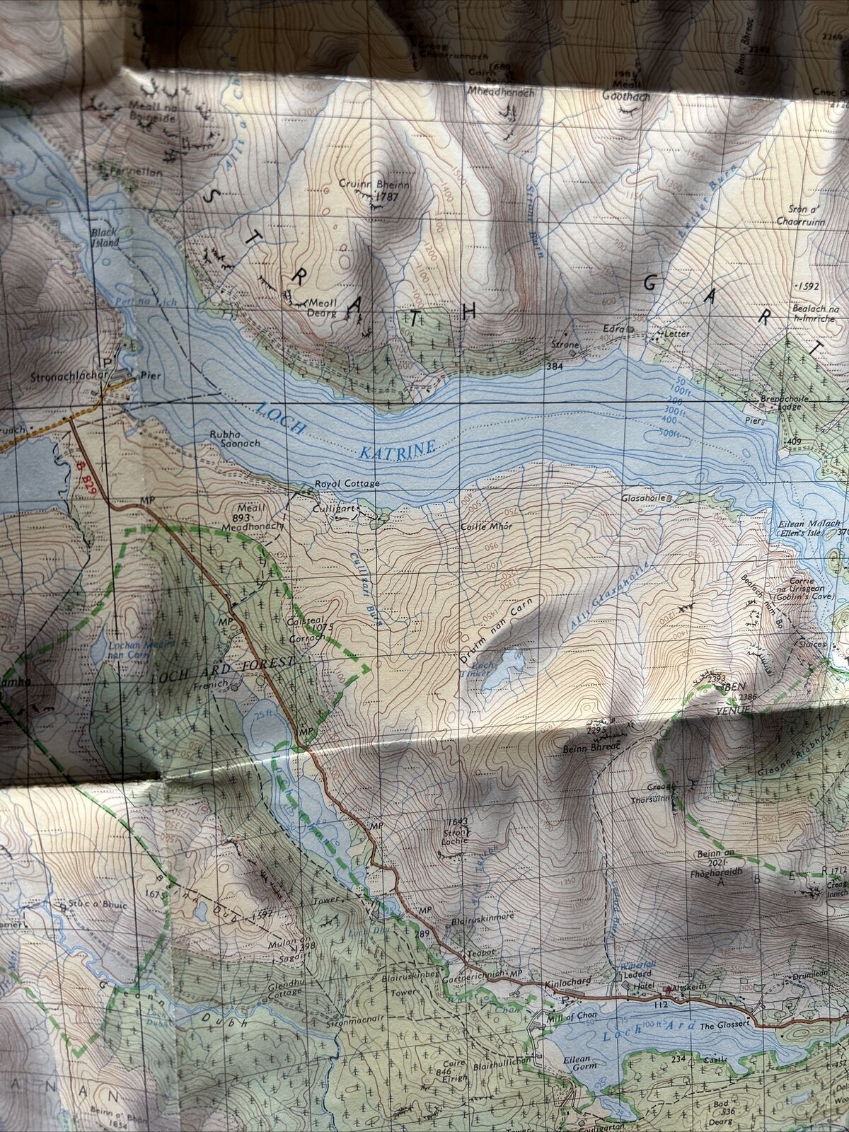 LOCH LOMOND & THE TROSSACHS Ordnance Survey 1 Inch Tourist Map 1967 Callander