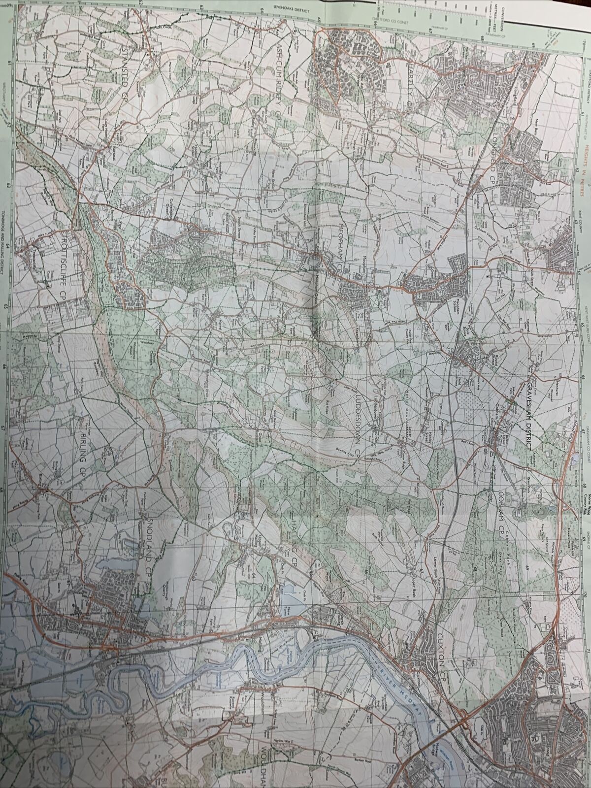 CHATHAM Pathfinder Ordnance Survey Sheet No 1193 1:25000 1989 Medway Rochester