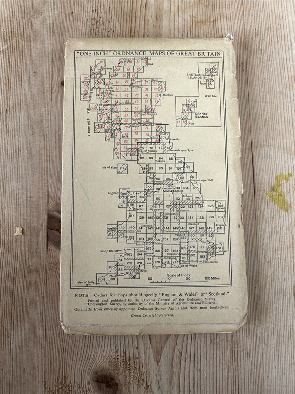 SWINDON Ordnance Survey Cloth One Inch Map 1940 Sixth Edition Sheet 157 Lechlade